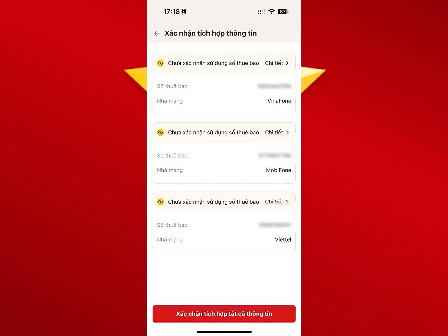 Hướng dẫn xác thực SIM chính chủ trên VNeID bước 4