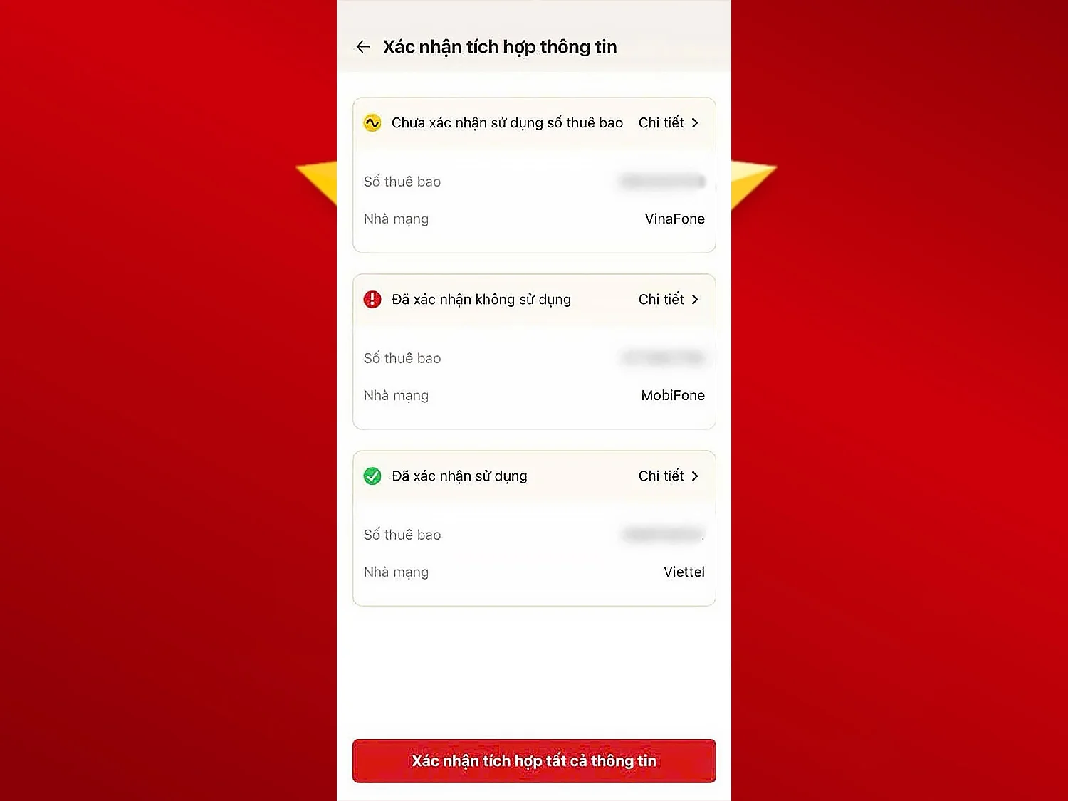 Hướng dẫn xác thực SIM chính chủ trên VNeID bước 7