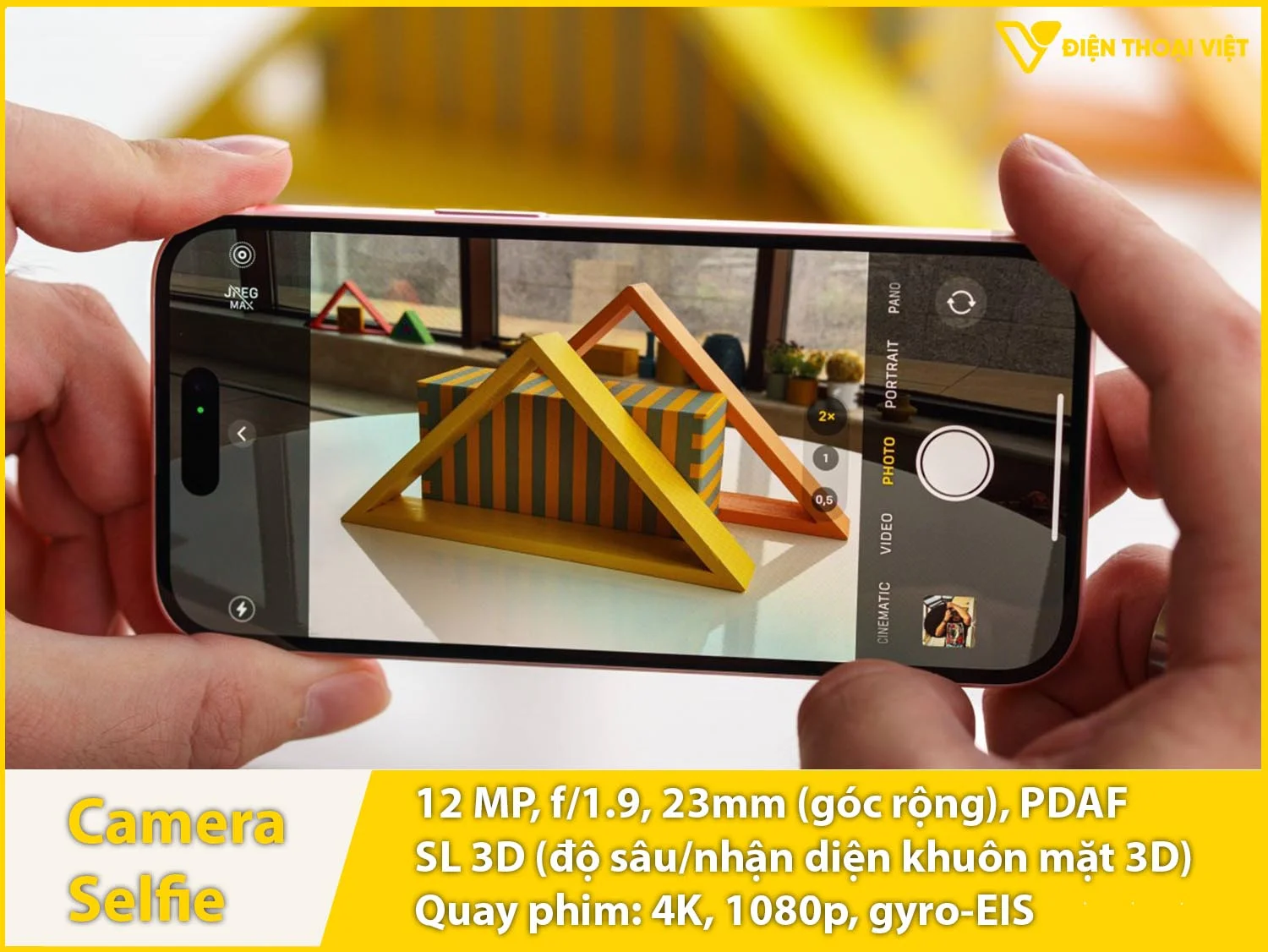 Camera selfie 12MP & Quay phim 4K