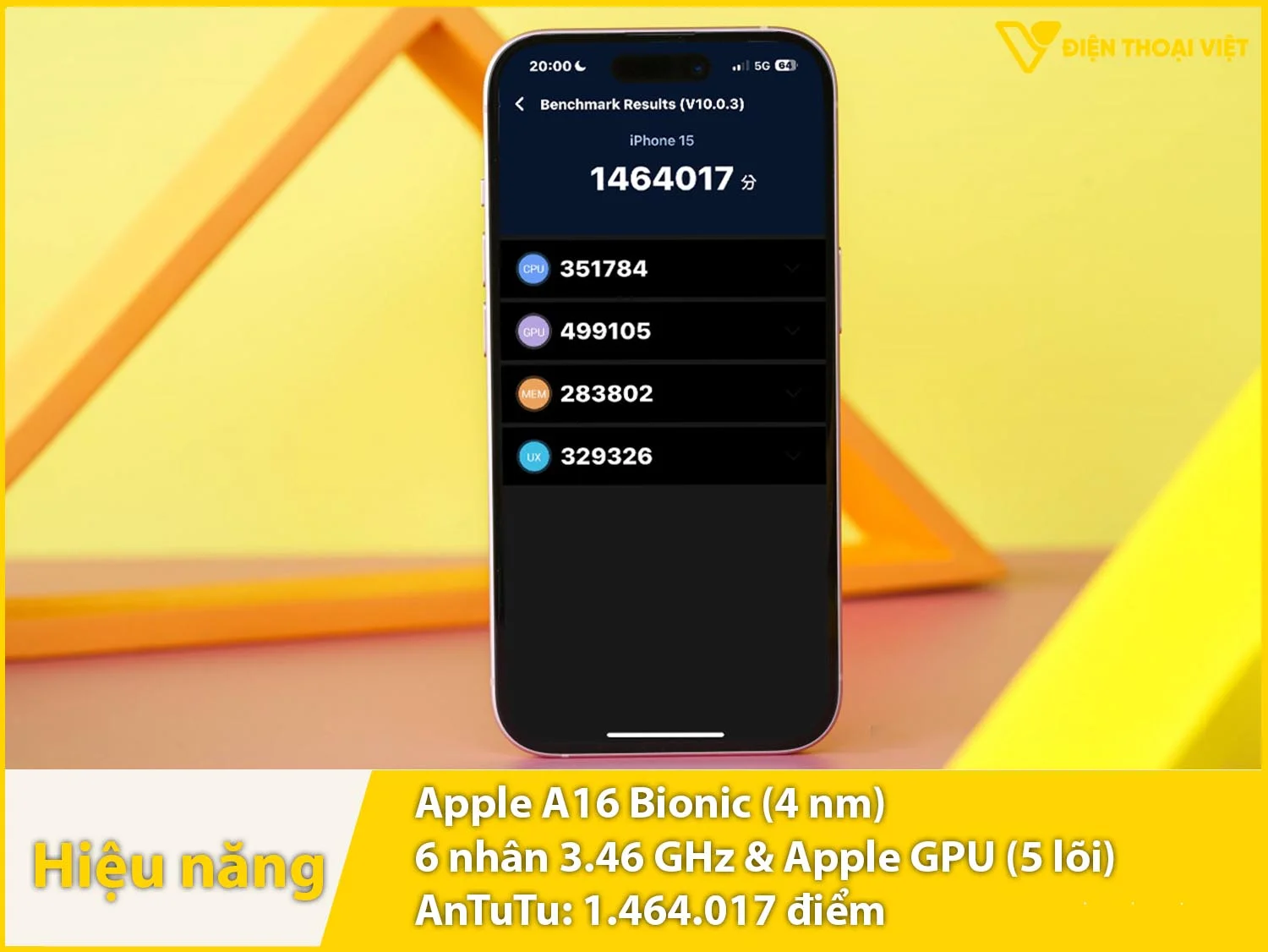 Hiệu năng mạnh, mượt với 1.464.017 điểm AnTuTu