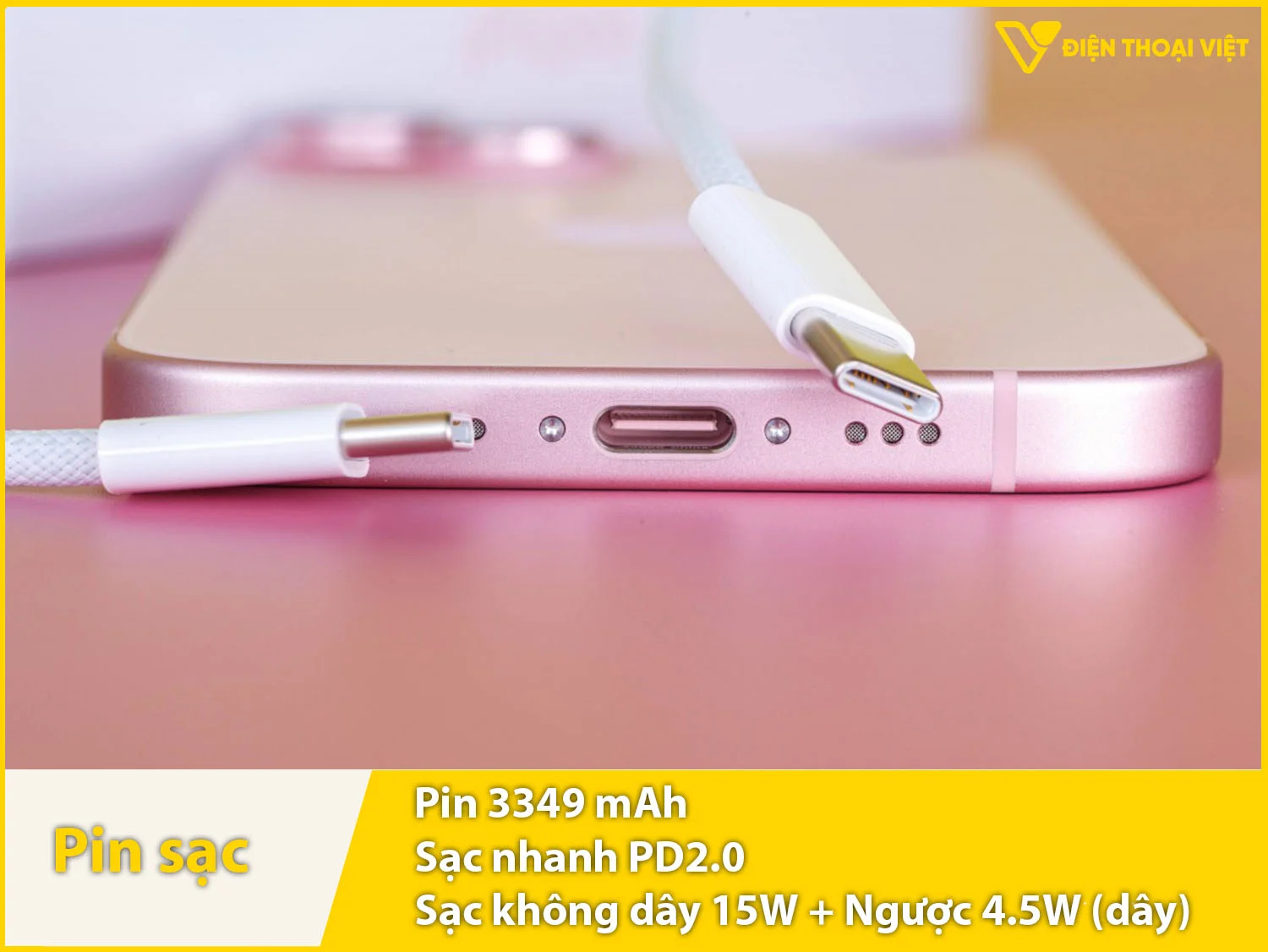 Pin 3349mAh & Sạc nhanh PD2.0