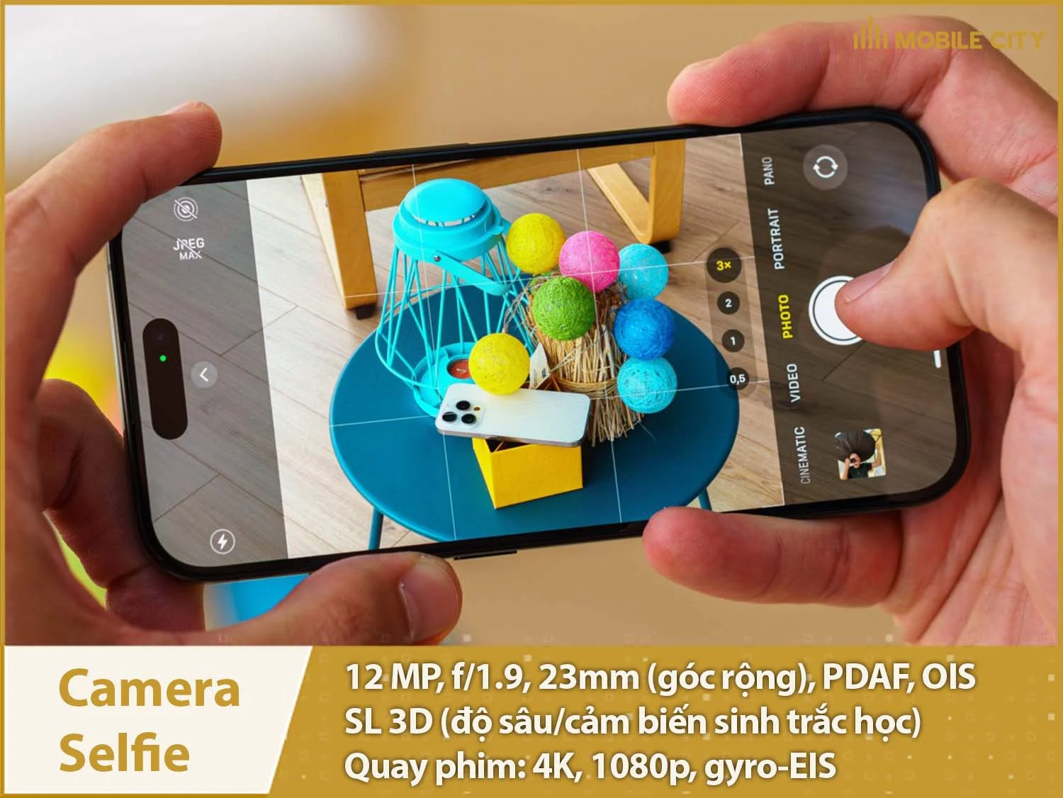 Camera Selfie 12MP & Quay phim 4K