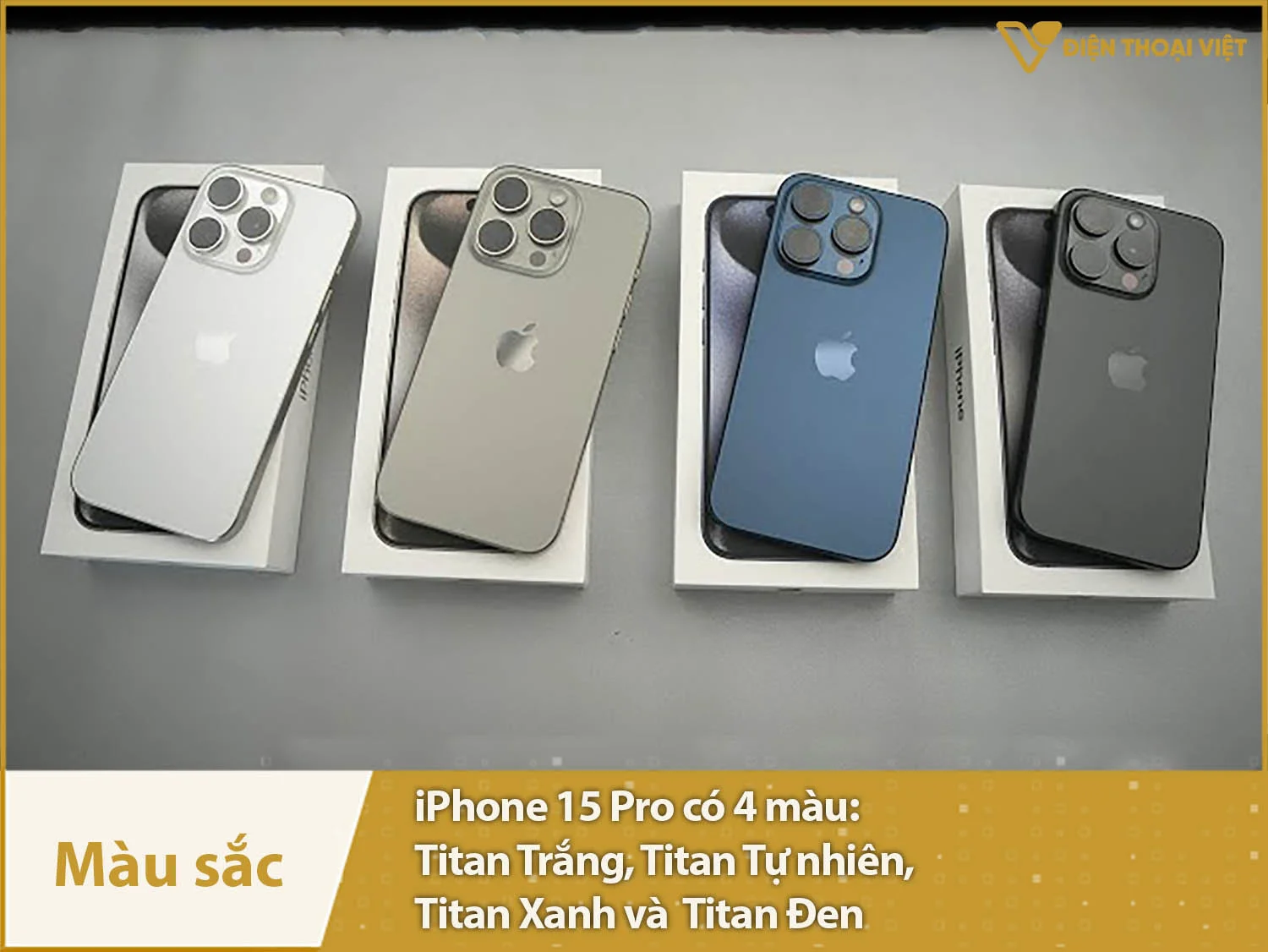 iPhone 15 Pro có 4 màu sắc