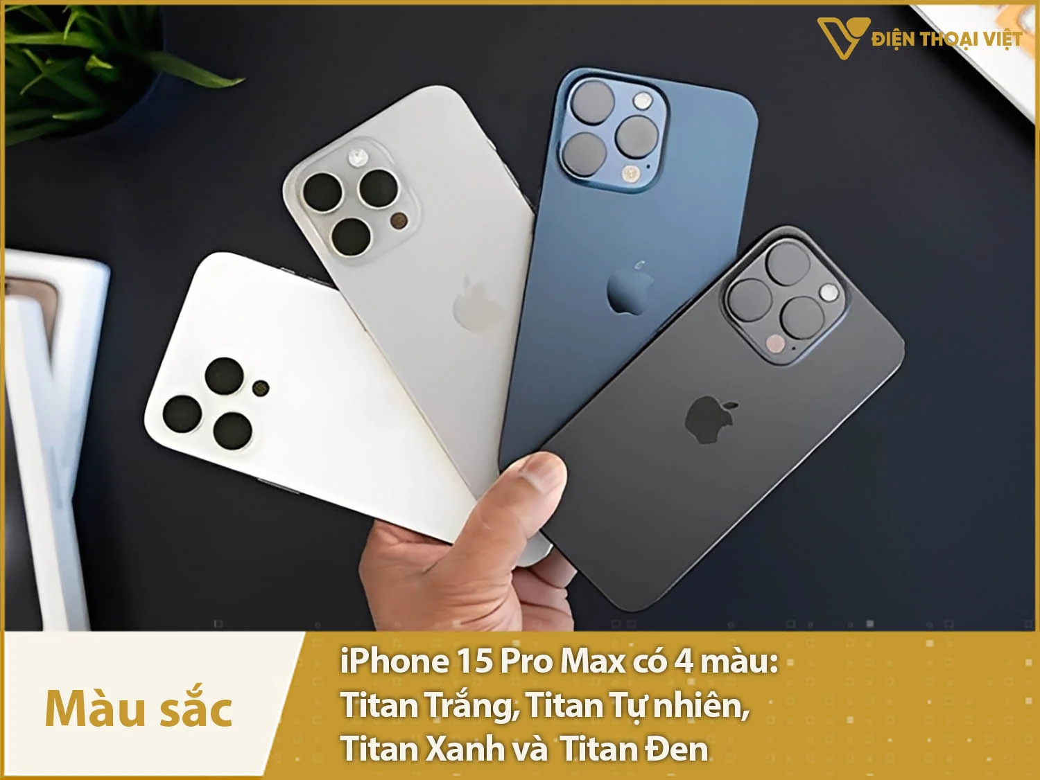Các màu sắc iPhone 15 Pro Max