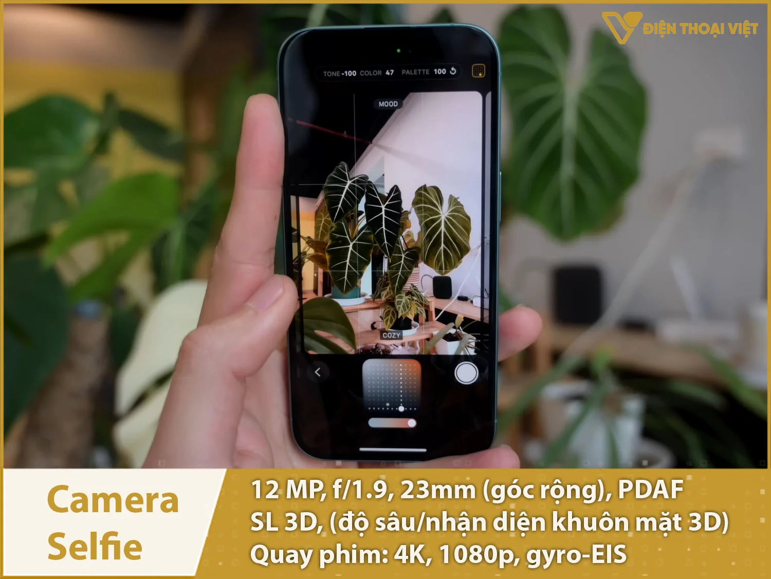 Camera selfie 12MP & Quay phim 4K