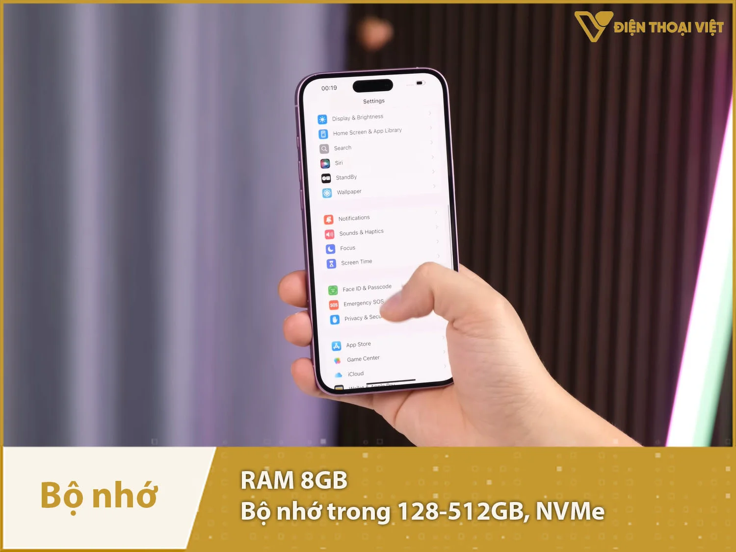 iPhone 16 Plus có RAM 8GB & Bộ nhớ trong 128-512GB