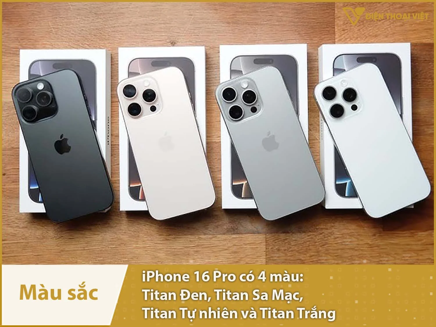 iPhone 16 Pro có 4 màu sắc lựa chọn