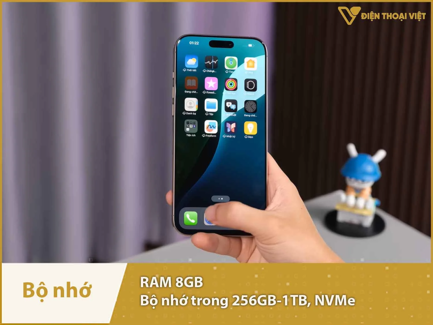 iPhone 16 Pro Max có RAM 8GB & Bộ nhớ trong 256GB, 512GB và 1TB