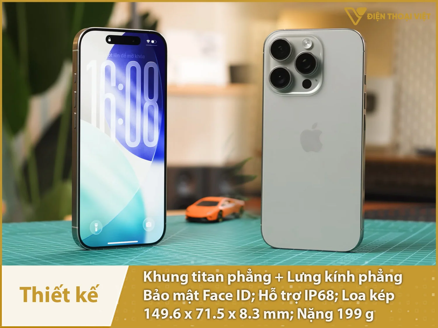 Thiết kế sang trọng cao cấp, hỗ trợ IP68