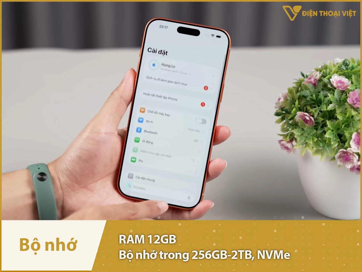 iPhone 17 Pro Max có RAM 12GB & Bộ nhớ trong 256GB-2TB