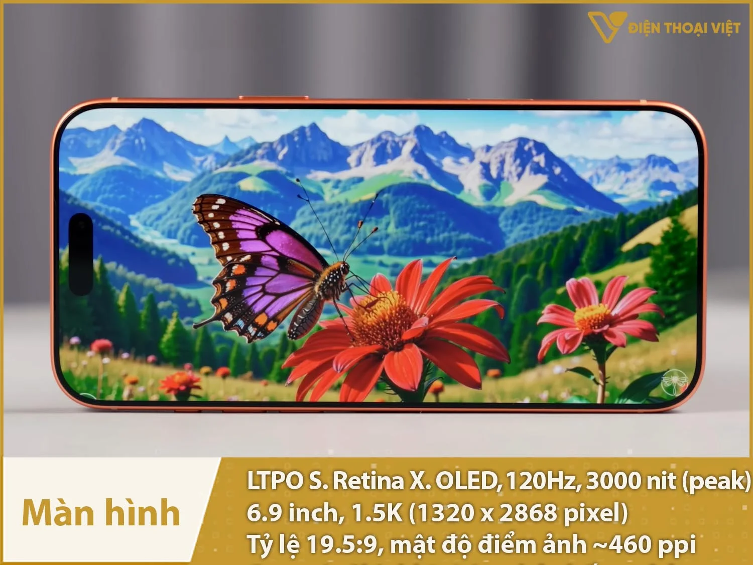 Màn hình 6,9 inch 1.5K, tấm nền OLED 120Hz và độ sáng 3000nit