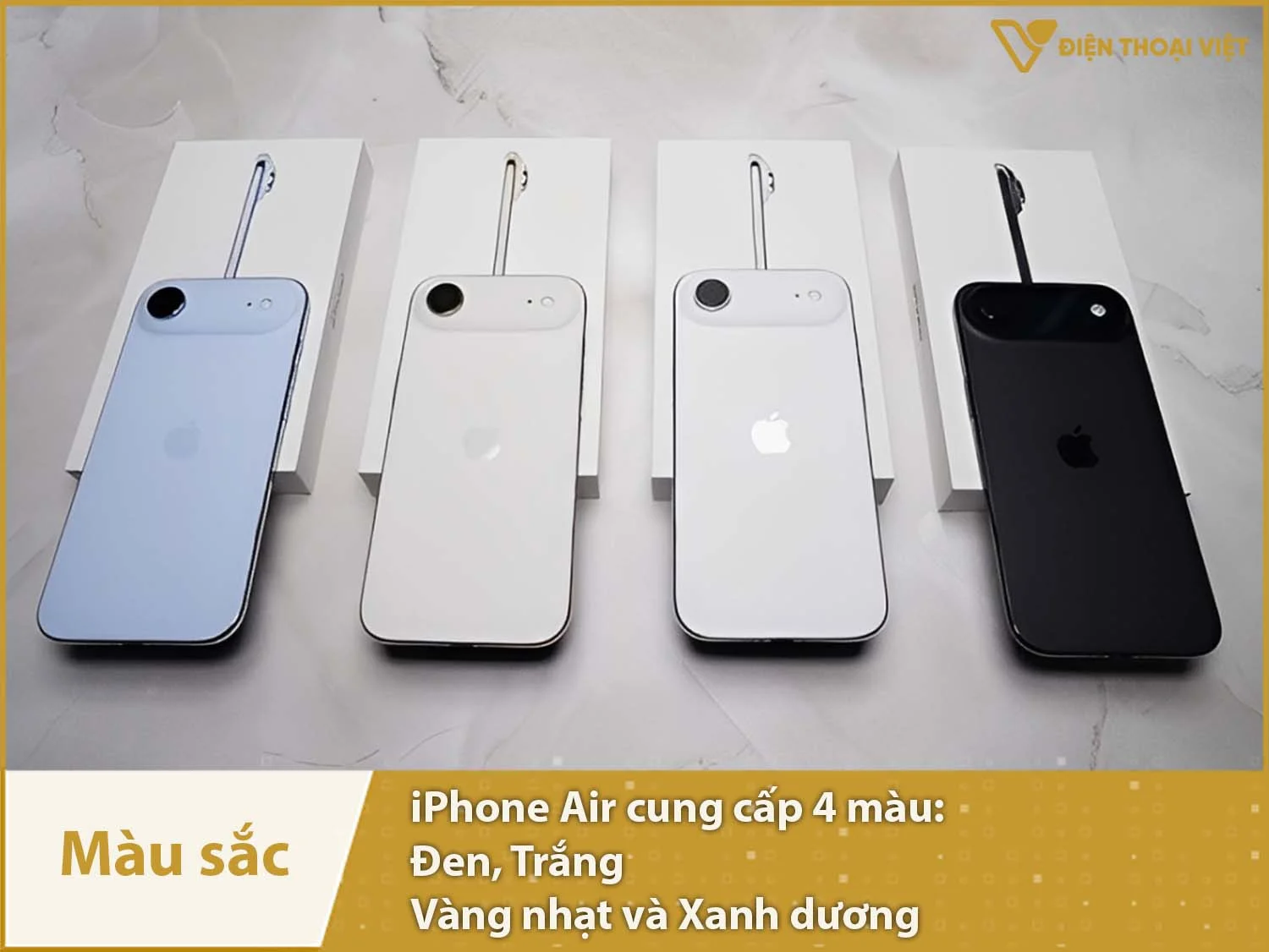 iPhone Air có 4 màu sắc