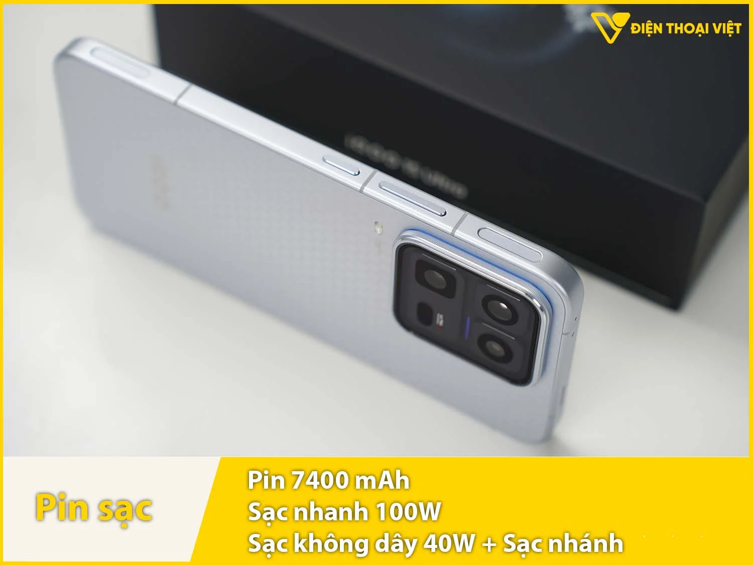 Pin khủng 7400mAh & Sạc nhanh 100W