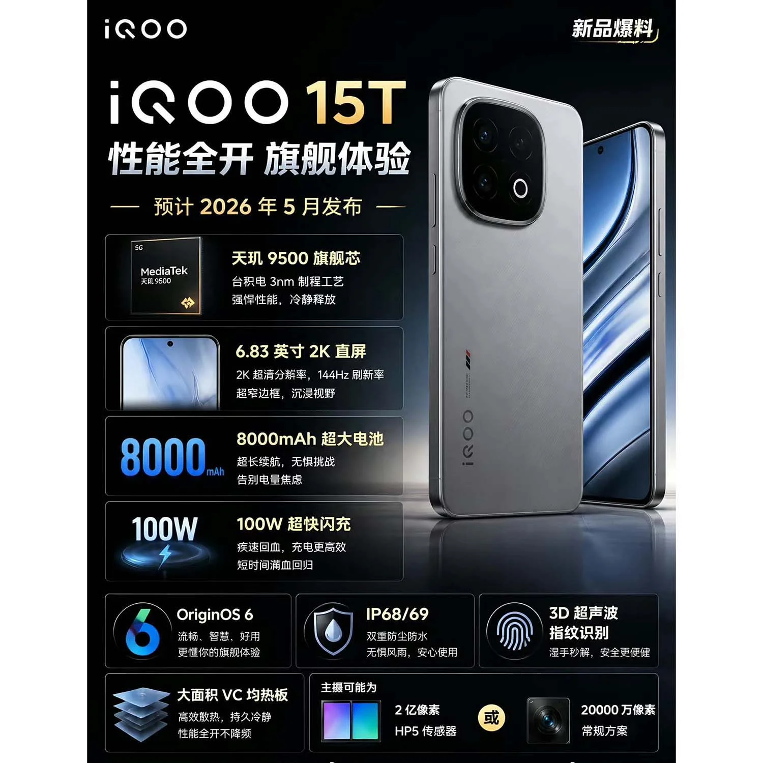 Thông số kỹ thuật iQOO 15T (ảnh rò rỉ)
