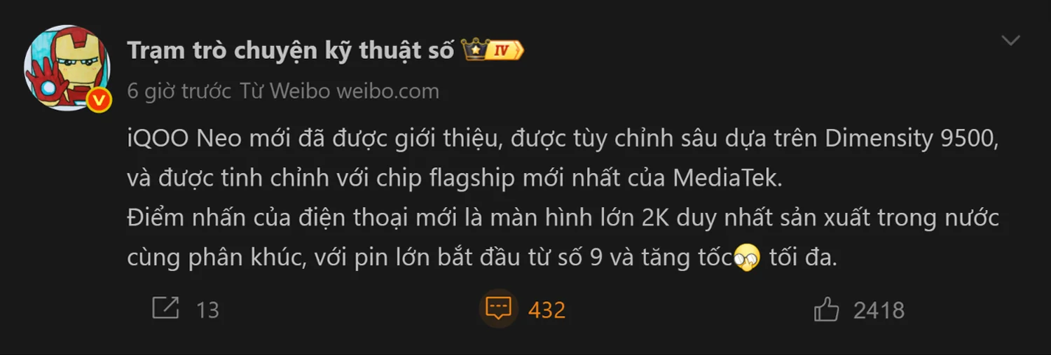 Thông tin mới nhất về iQOO Neo 11s