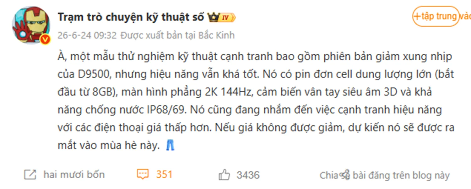 Nguồn tin Digital Chat Station cho biết