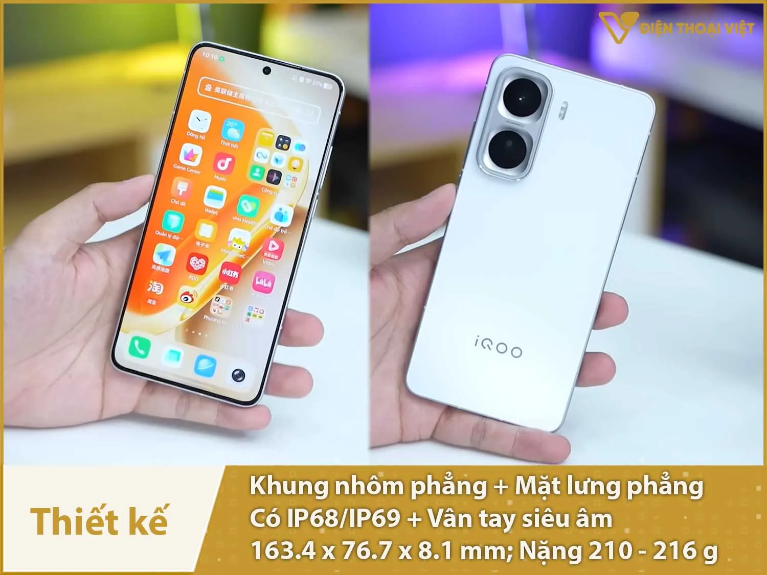 Thiết kế cao cấp, hiện đại, có IP68/IP69