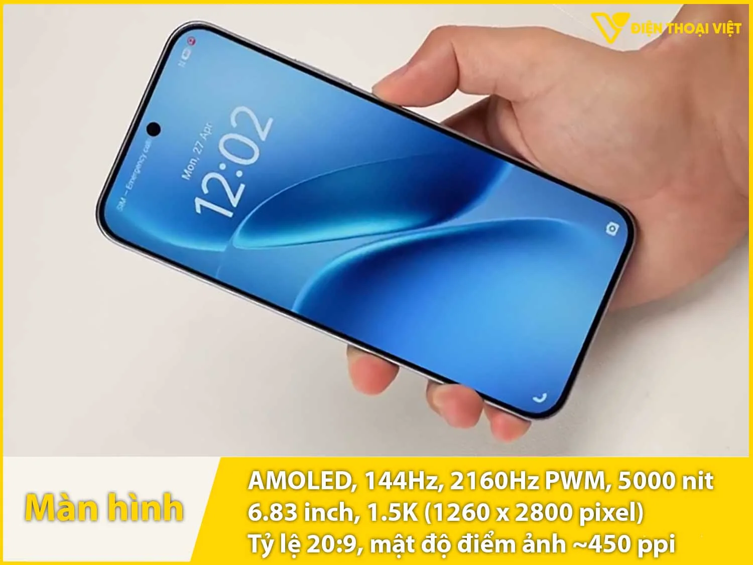 AMOLED 6,83 inch - 144Hz - 5000 nit