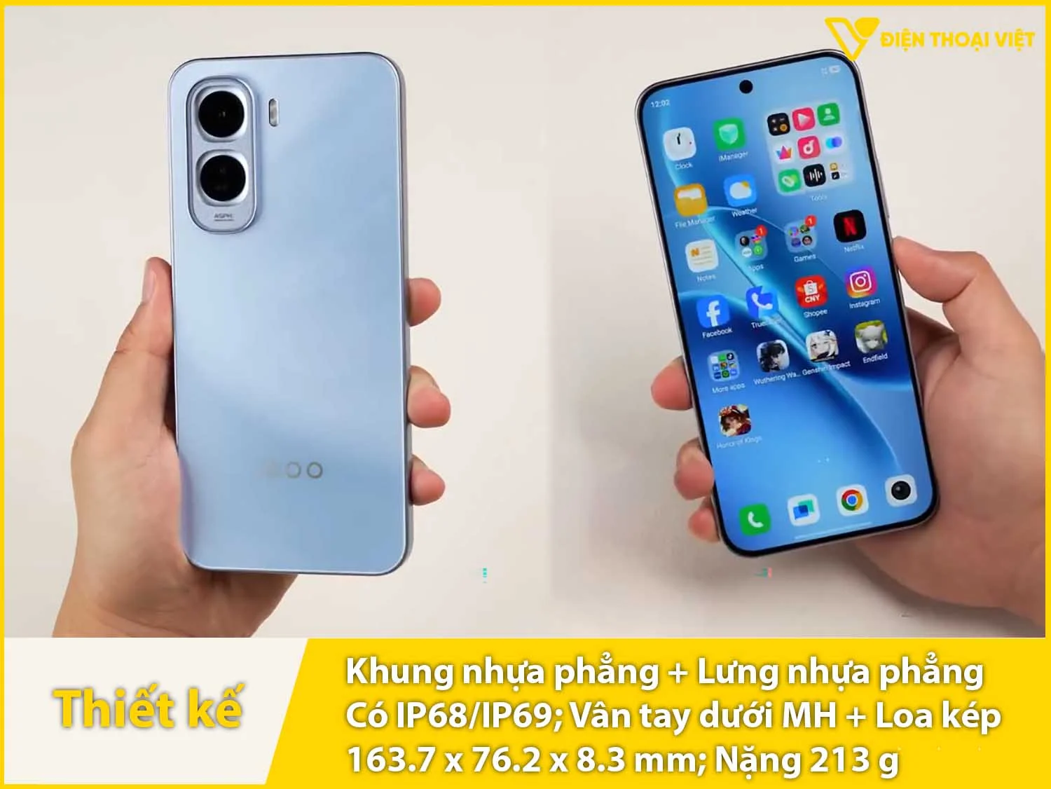 Khung nhựa phẳng & 2 mặt trước sau phẳng
