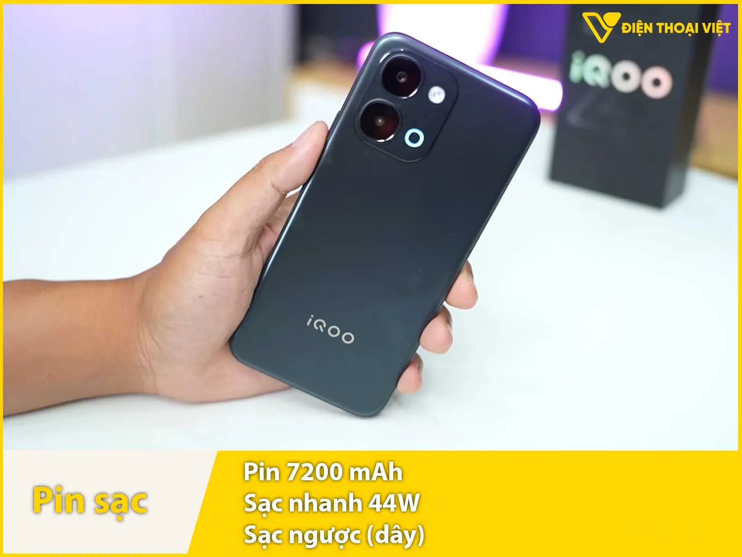 Pin 7200mAh - Dùng được 1,5-2 ngày