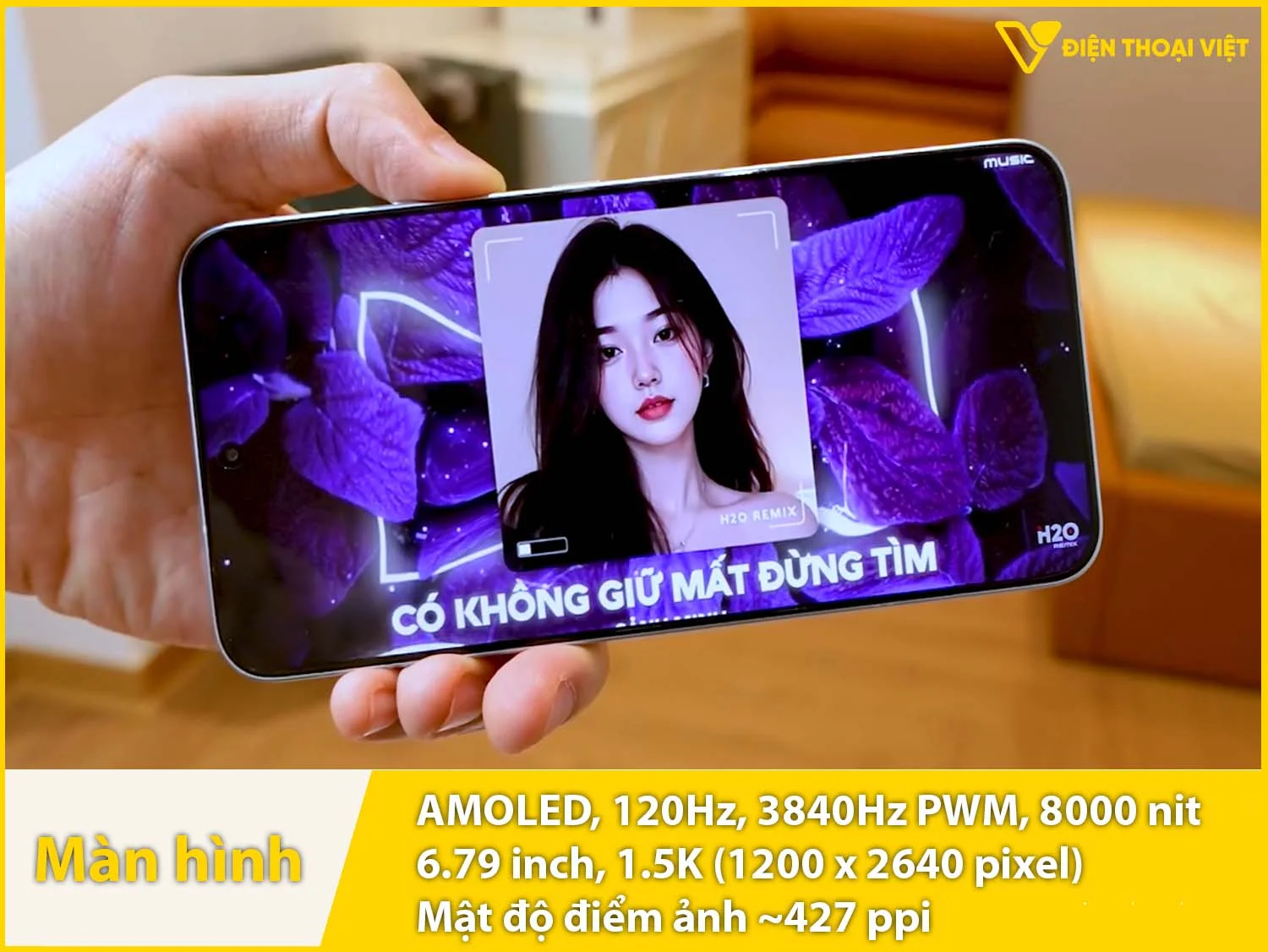 WIN Turbo có màn hình AMOLED 6,79 inch - 120Hz - 8000 nit