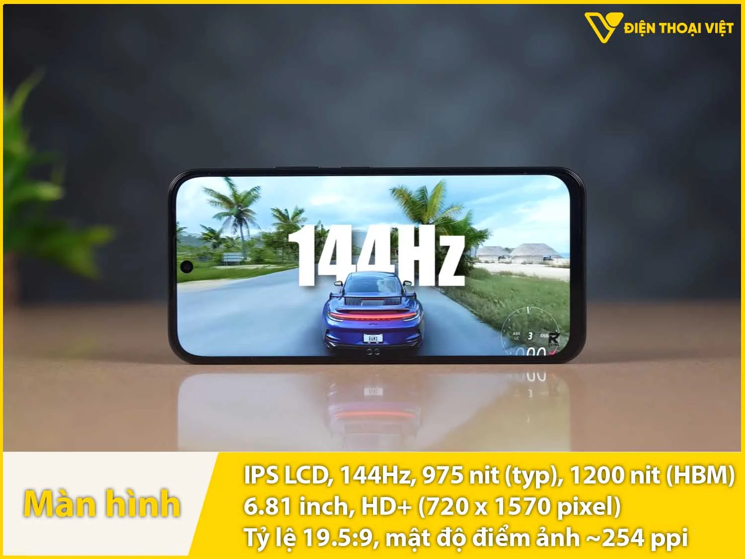 IPS LCD 6,81 inch - 144Hz - 1200 nit