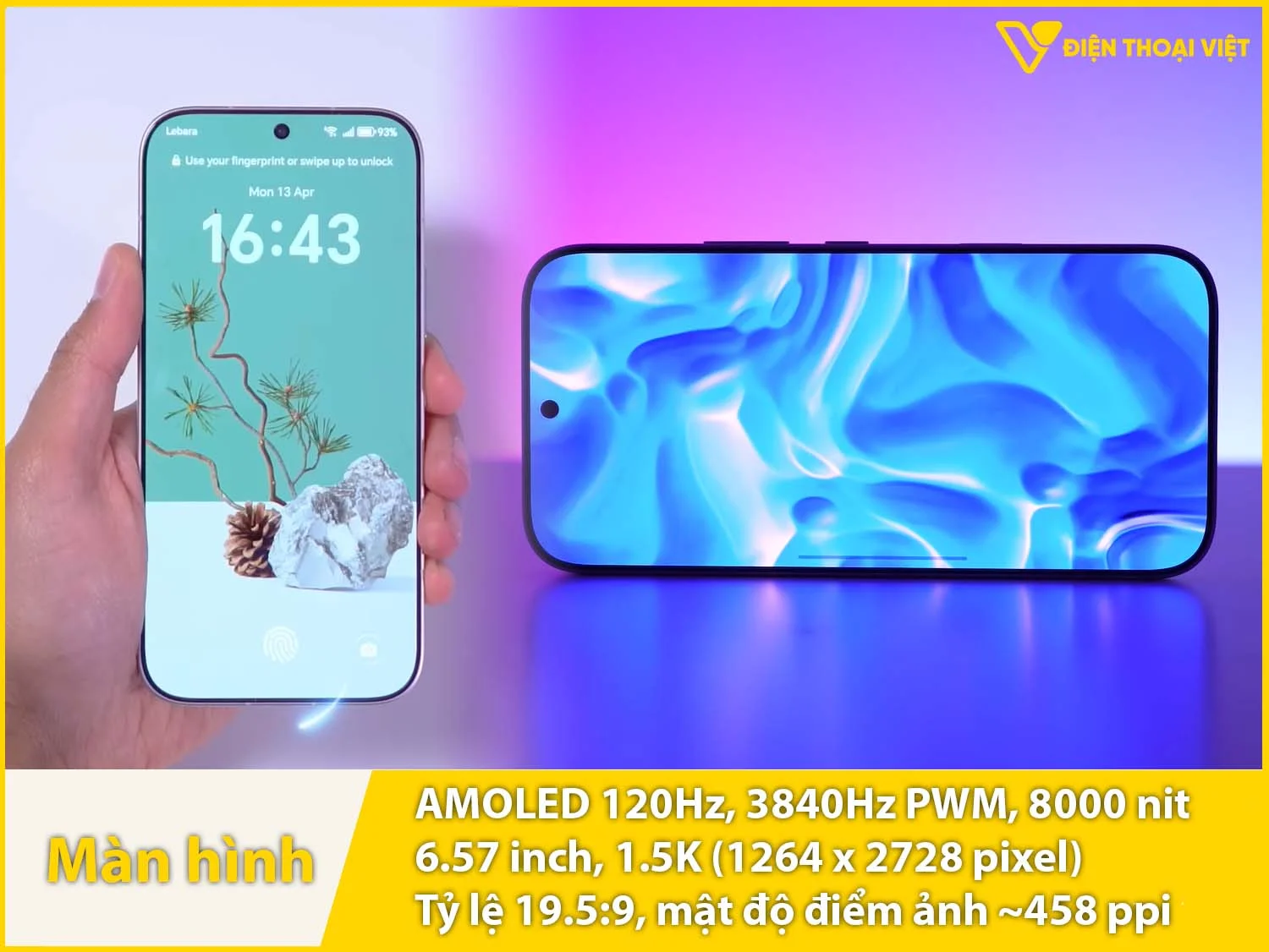 AMOLED 6,57 inch - 120Hz - 8000 nit