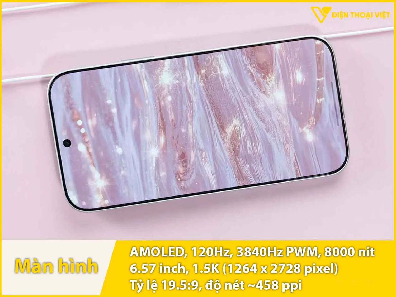 AMOLED 6,57 inch - 120Hz - 8000 nit