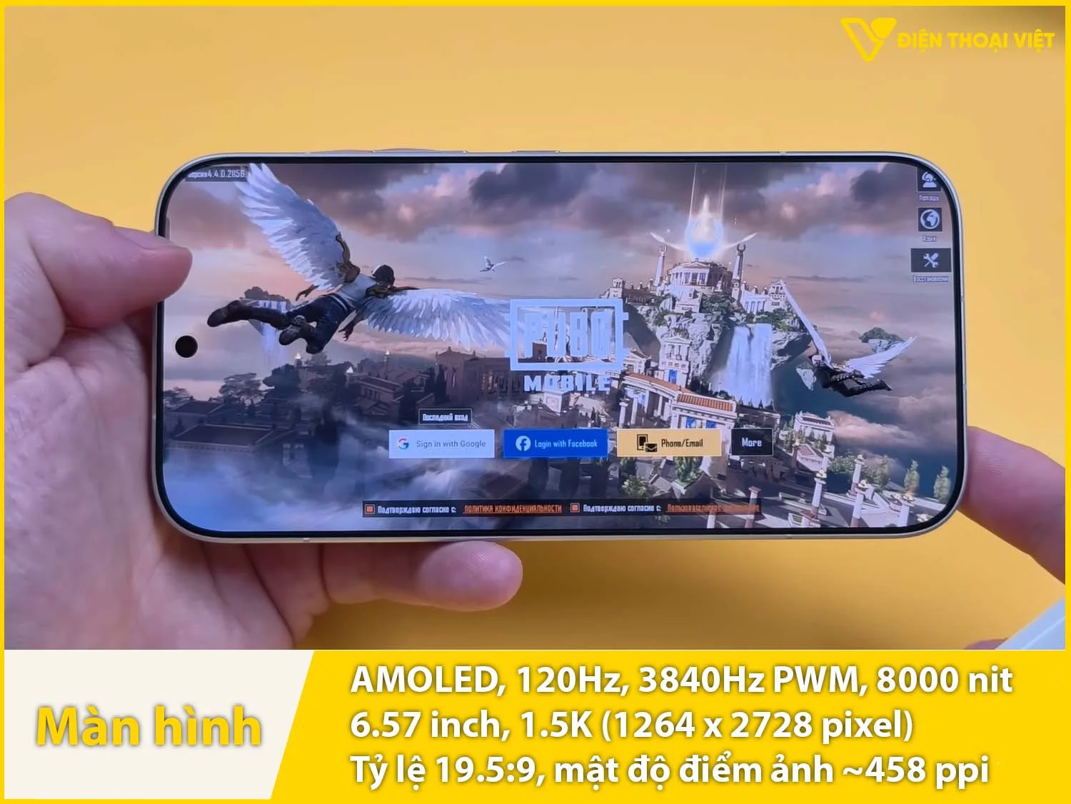 AMOLED 6,57 inch - 120Hz - 8000 nit