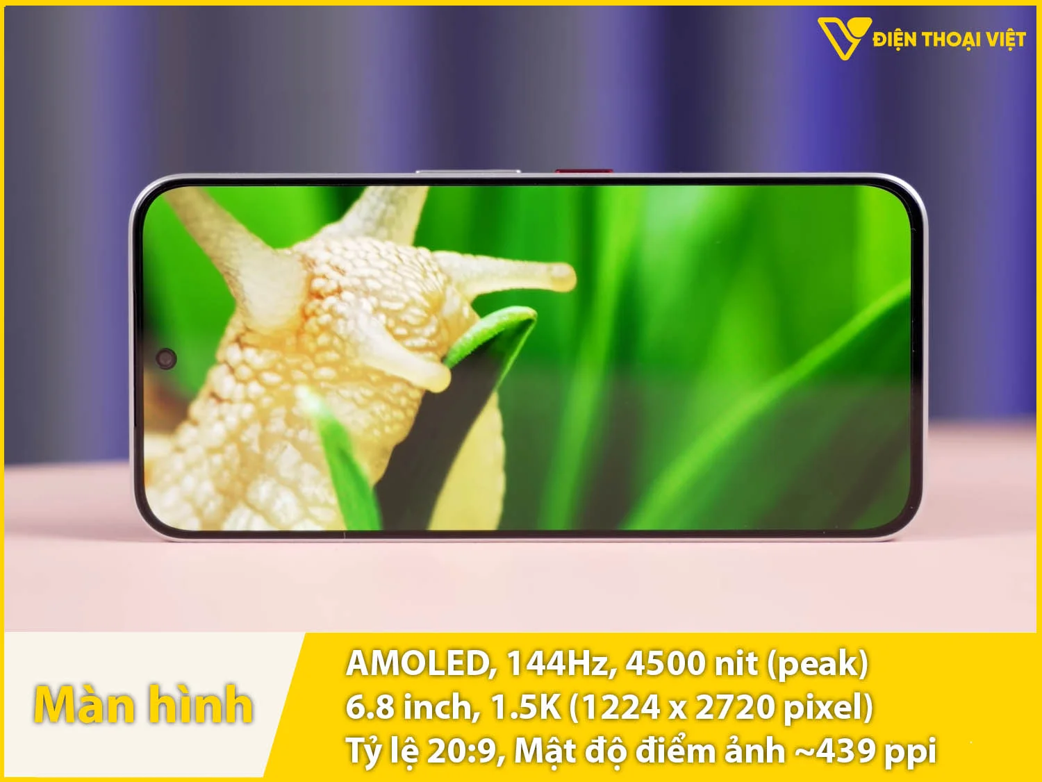 AMOLED 6,8 inch - 144Hz - 4500 nit & trải nghiệm giải trí và chơi game ấn tượng