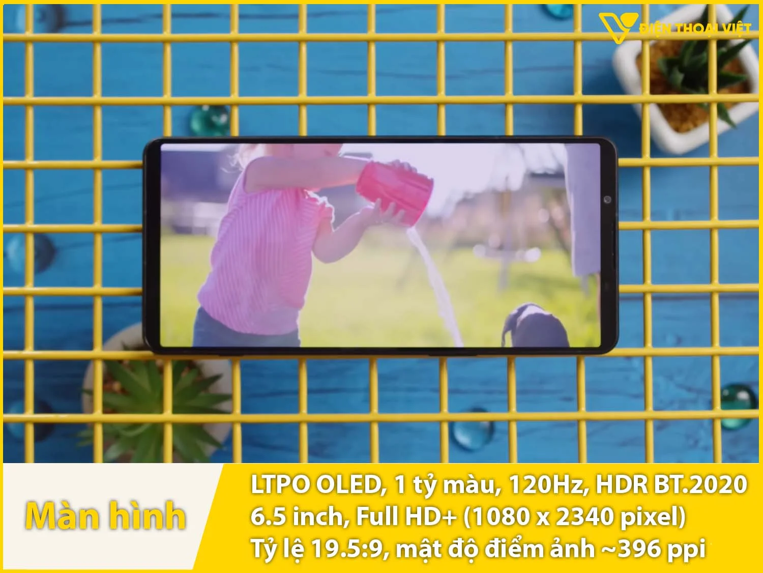LTPO OLED 6,5 inch – 120Hz & Công nghệ HDR BT.2020