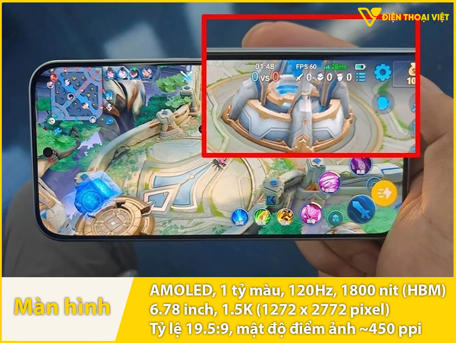 AMOLED 6,78 inch - 120Hz - 1800 nit