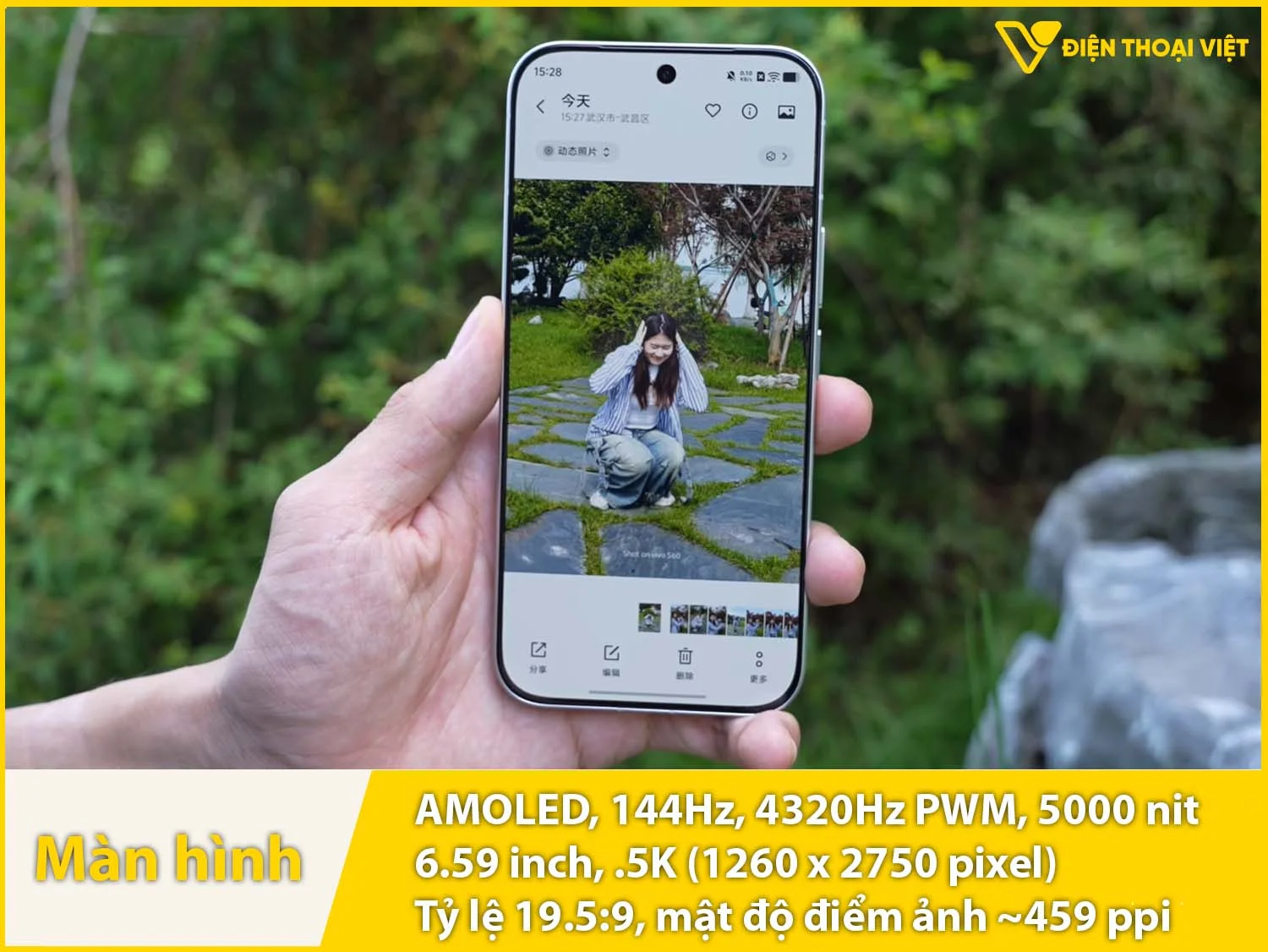 AMOLED 6,59 inch - 144Hz - 5000 nit & PWM 4320Hz bảo vệ mắt