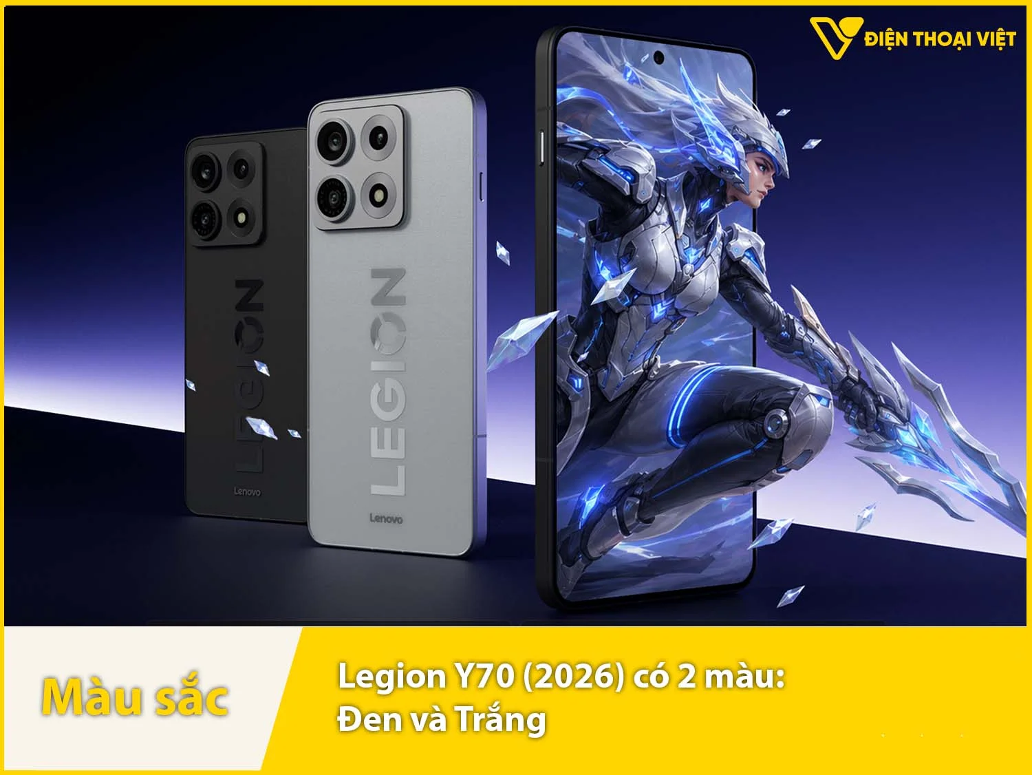 Legion Y70 (2026) cung cấp 2 màu Trắng và Đen
