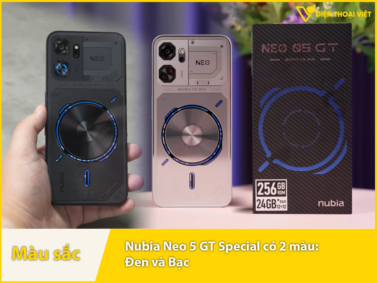 Neo 5 GT Special cung cấp 2 lựa chọn màu gồm: Đen và Bạc