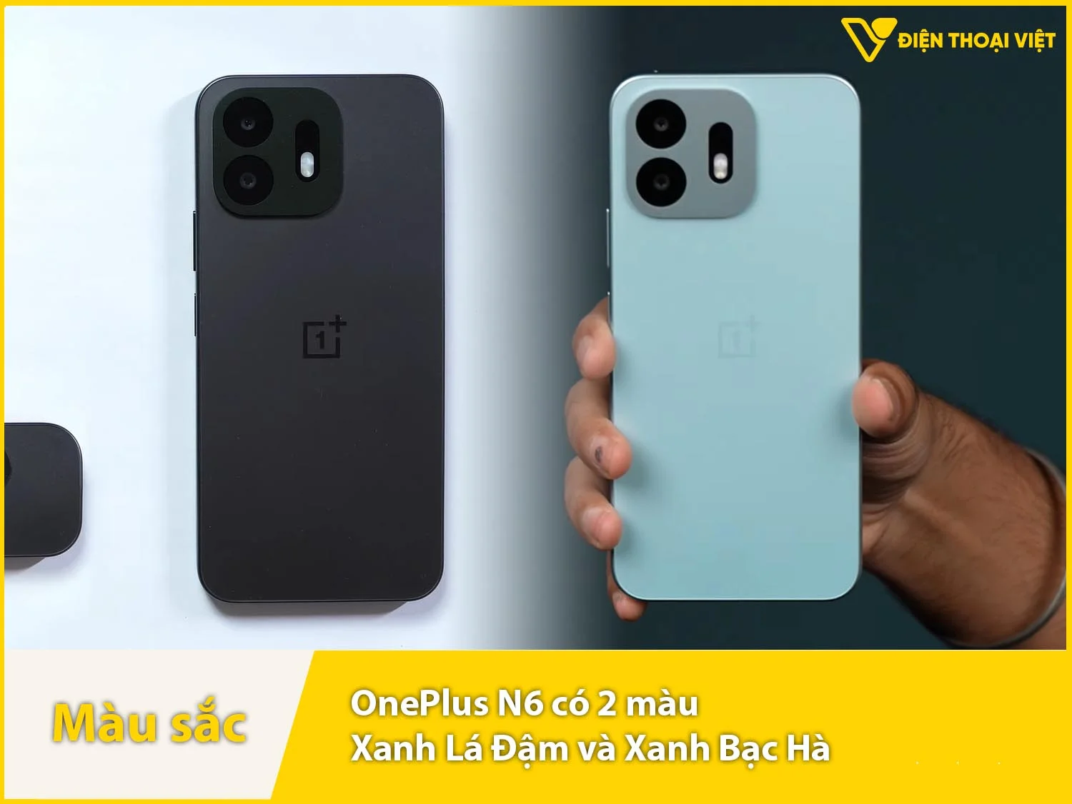 OnePlus N6 mang đến cho người dùng 2 lựa chọn về màu sắc gồm: Xanh lá đậm và Xanh bạc hà
