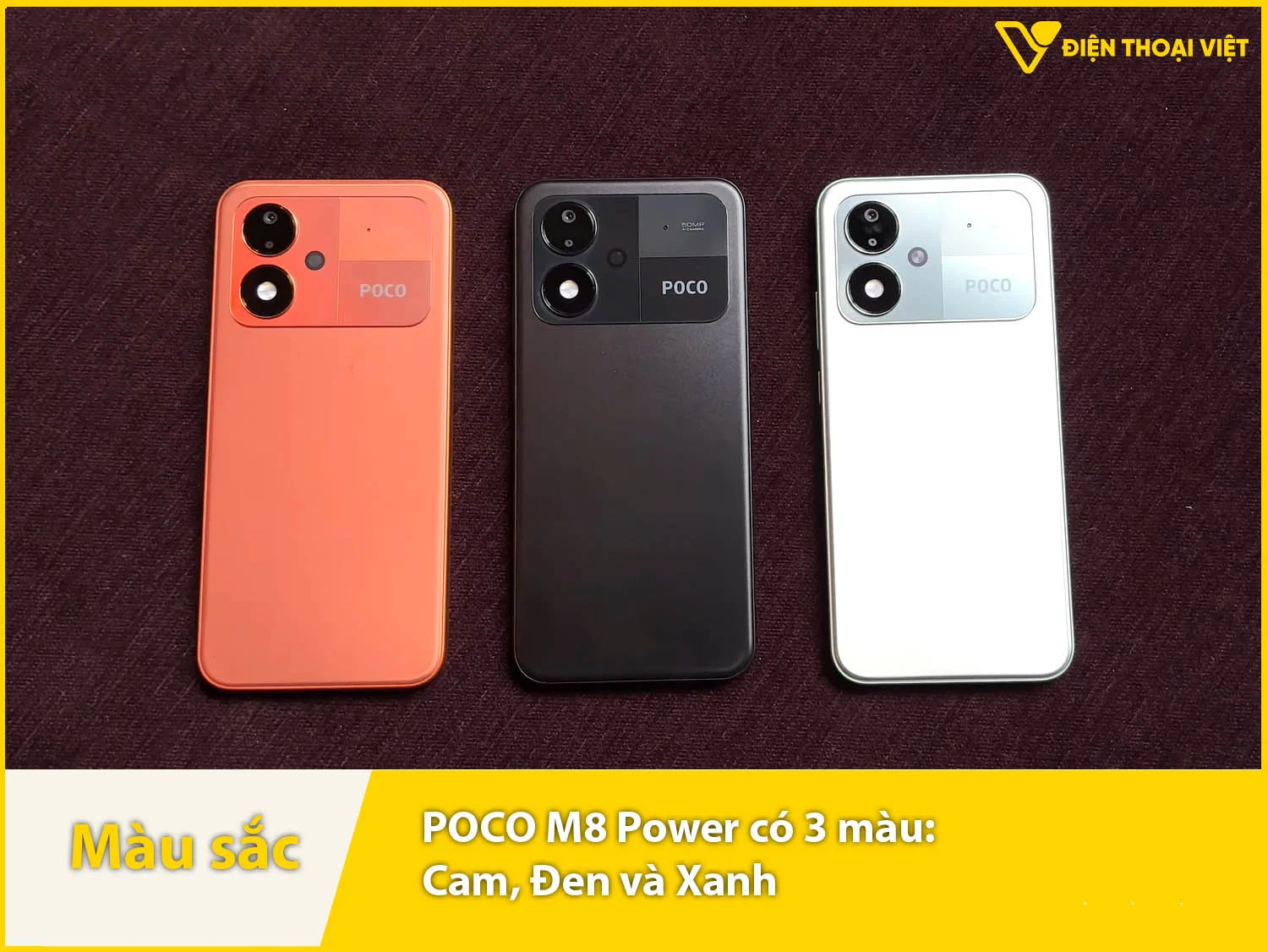 M8 Power có 3 sự lựa chọn màu sắc gồm: Xanh, Đen và Cam