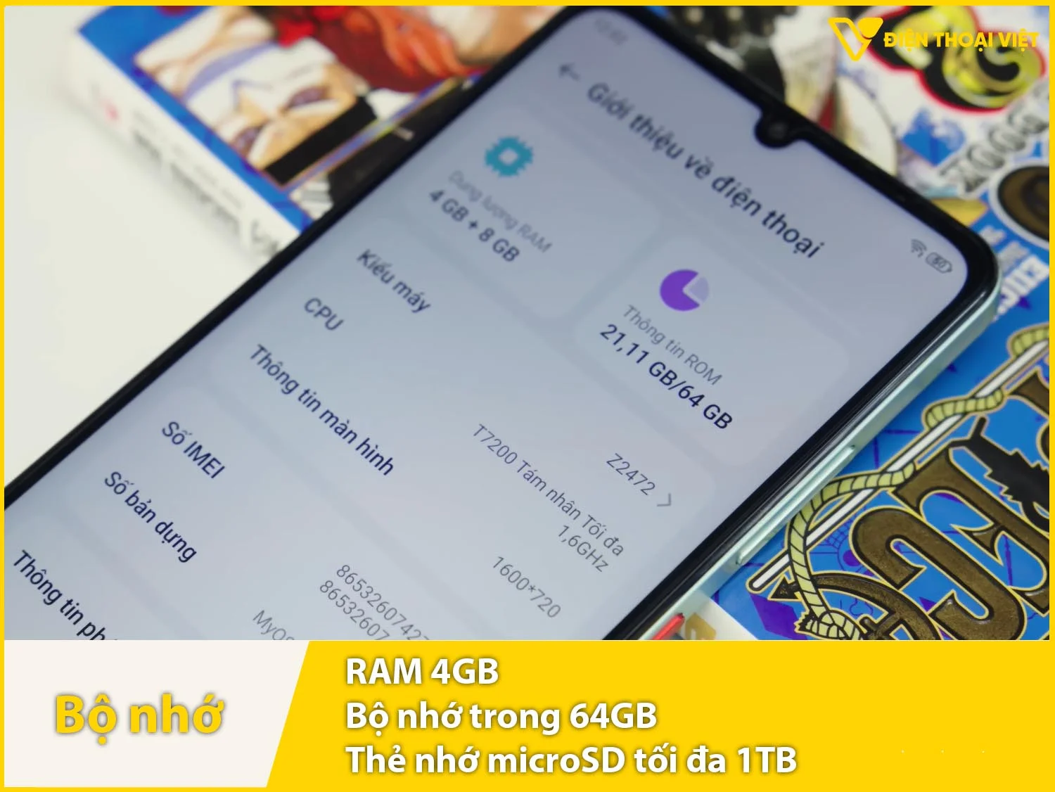 Máy có RAM 4GB & Bộ nhớ trong 64GB