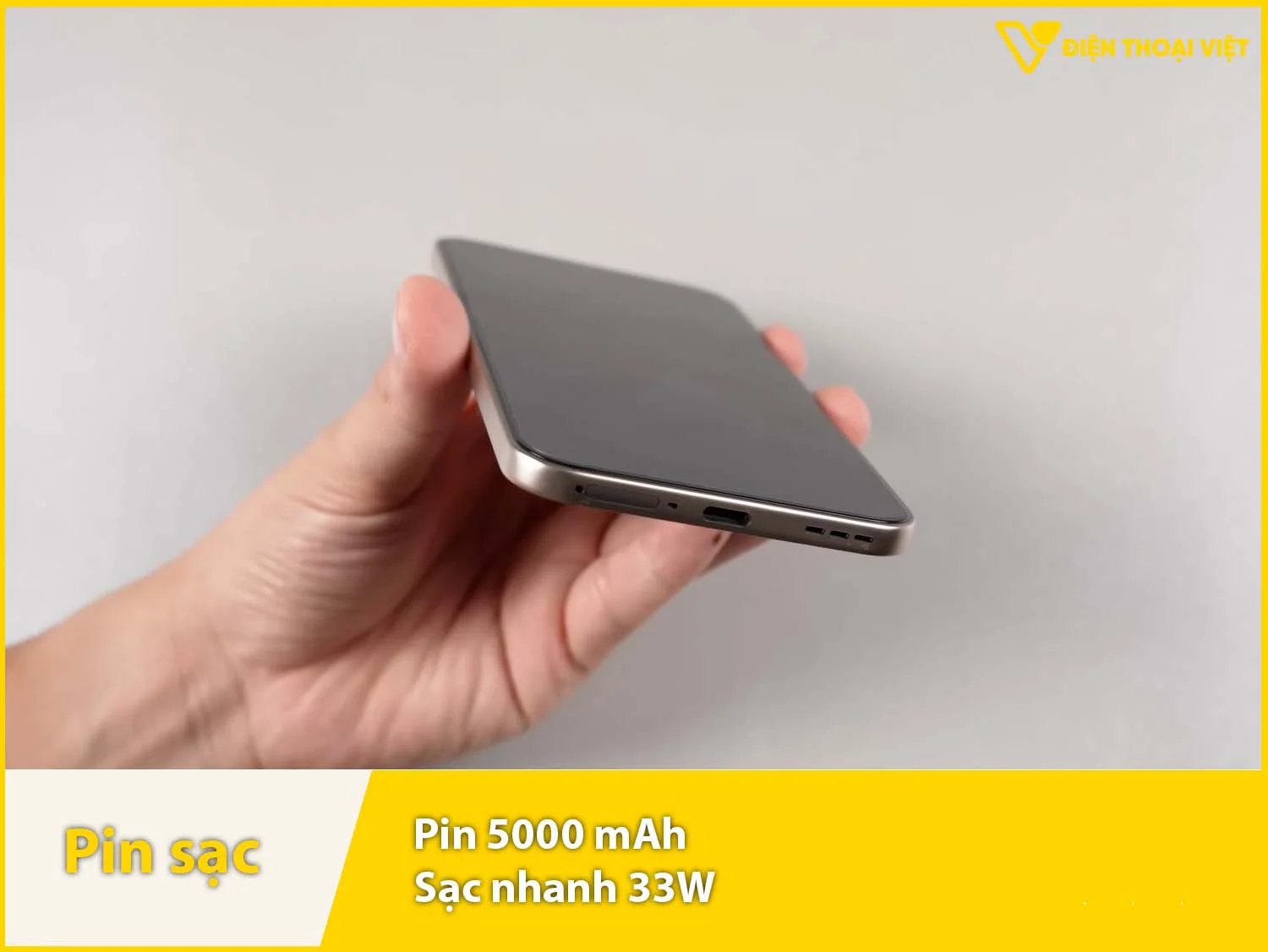Pin 5000mAh khủng & Sạc nhanh 33W