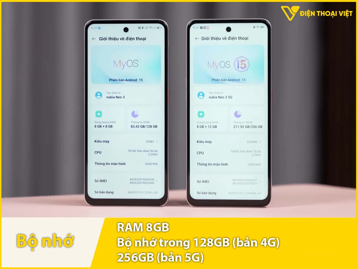 RAM 8GB & Bộ nhớ trong 128GB - 256GB
