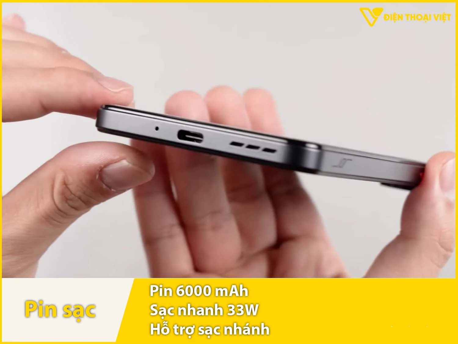 Pin 6000mAh & Sạc nhanh 33W có sạc nhánh