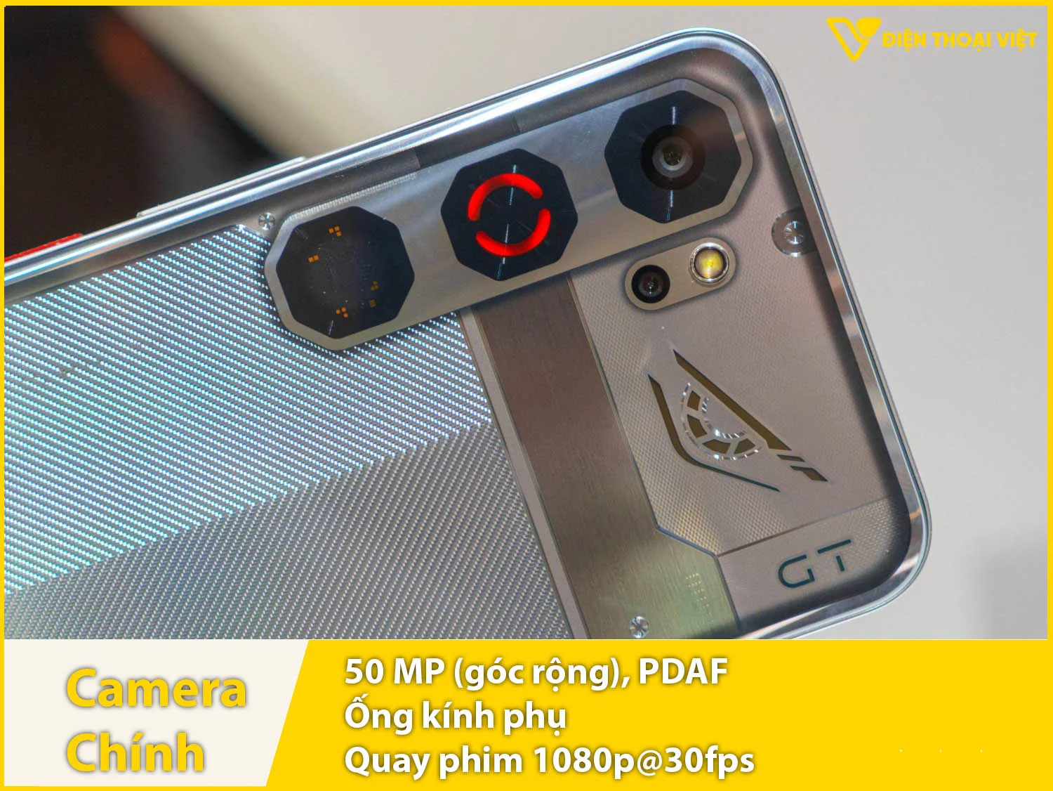 Camera sau 50MP +Ống kính phụ