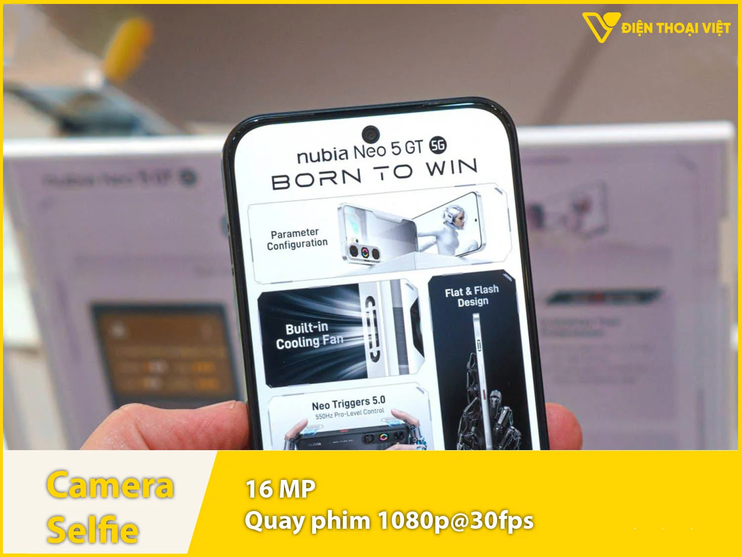 Camera selfie 16MP & quay video 1080p