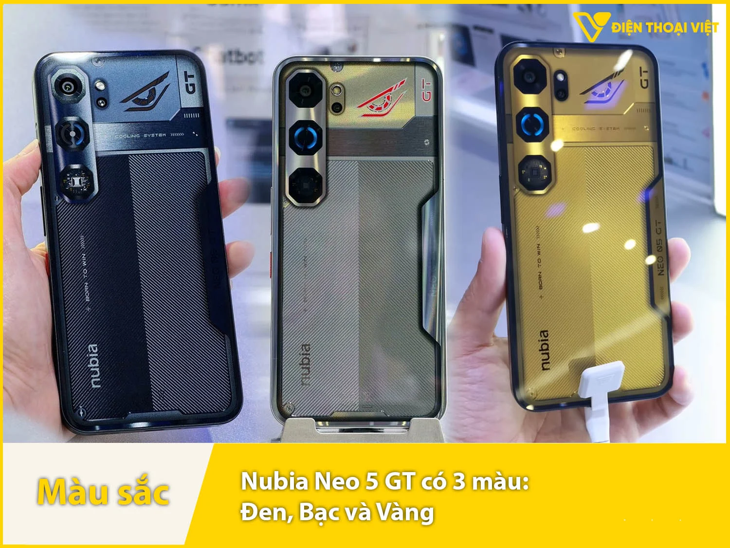 Nubia Neo 5 GT có 3 màu sắc