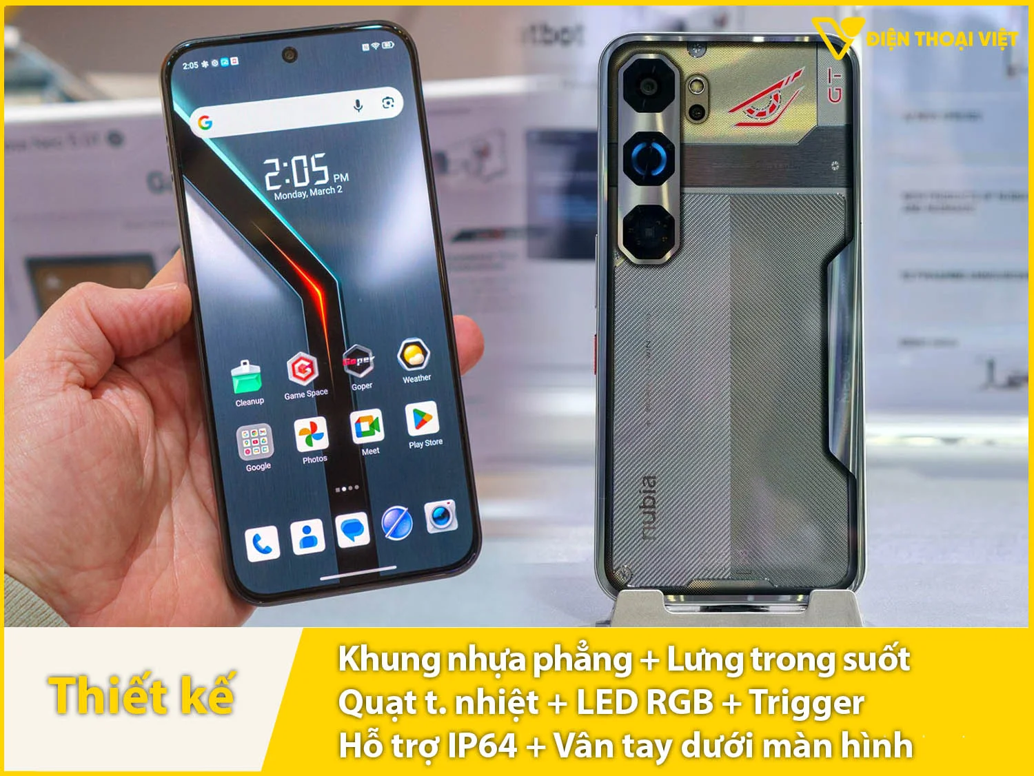 Thiết kế đậm gaming & Quạt tản nhiệt, phím trigger