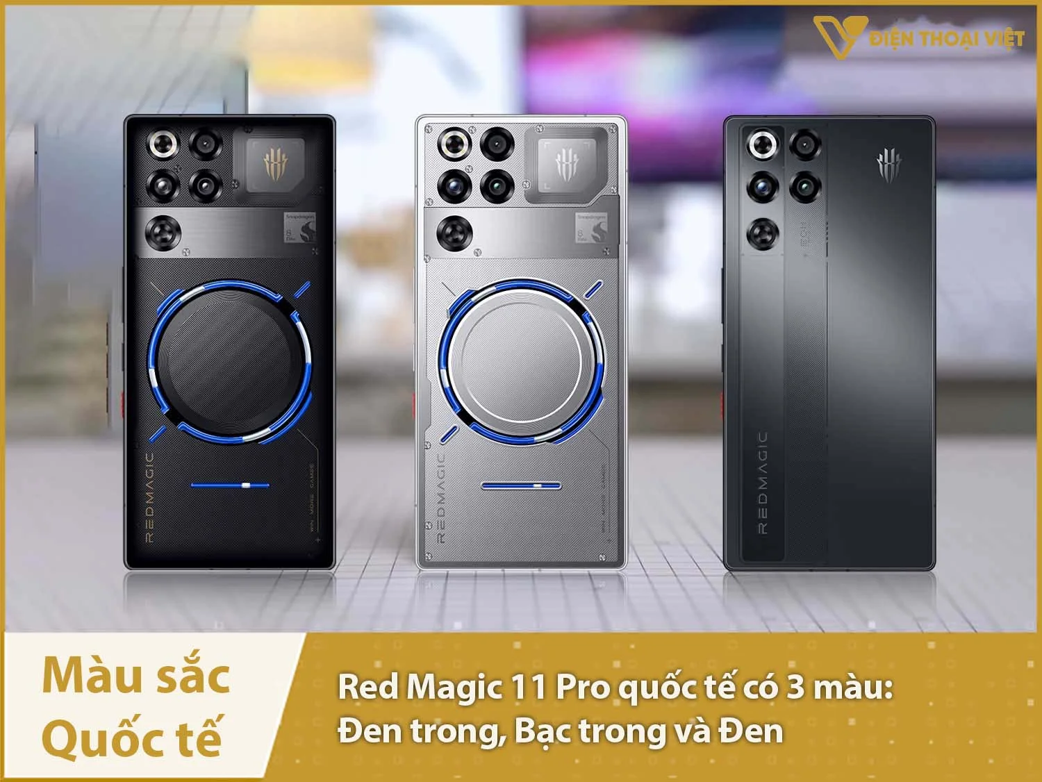 Red Magic 11 Pro quốc tế có 3 màu (giống y hệt bản Pro Plus nội địa)
