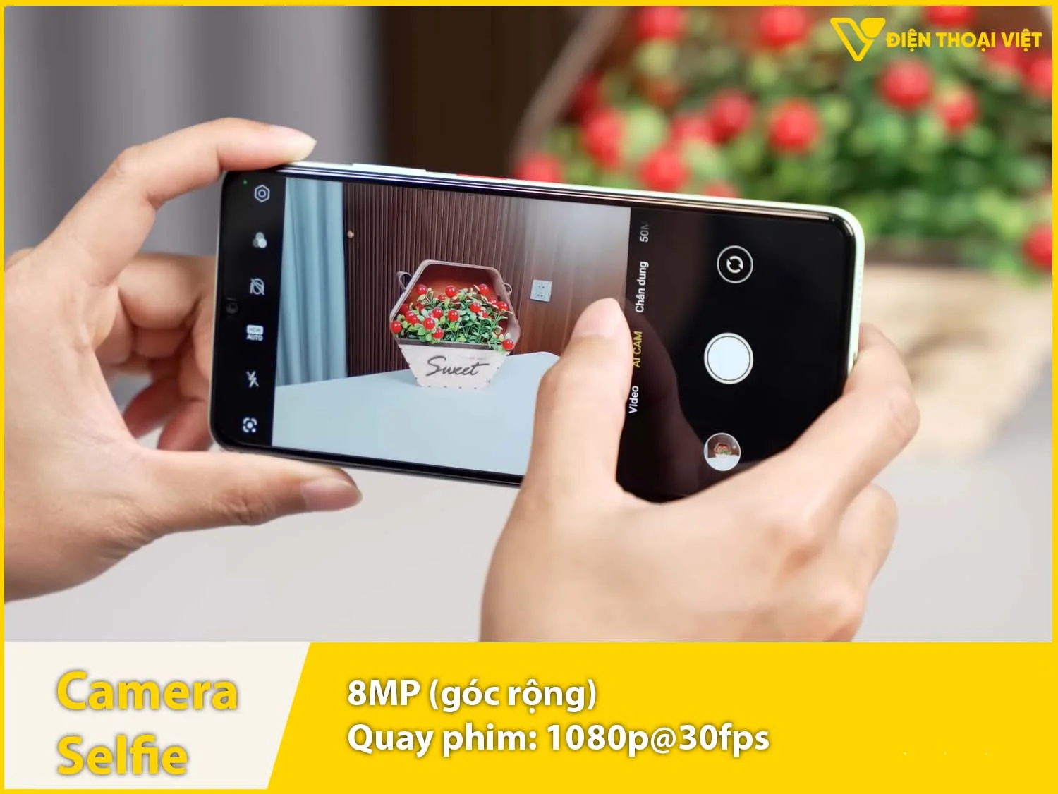 Camera selfie 16MP & Quay phim 1080p