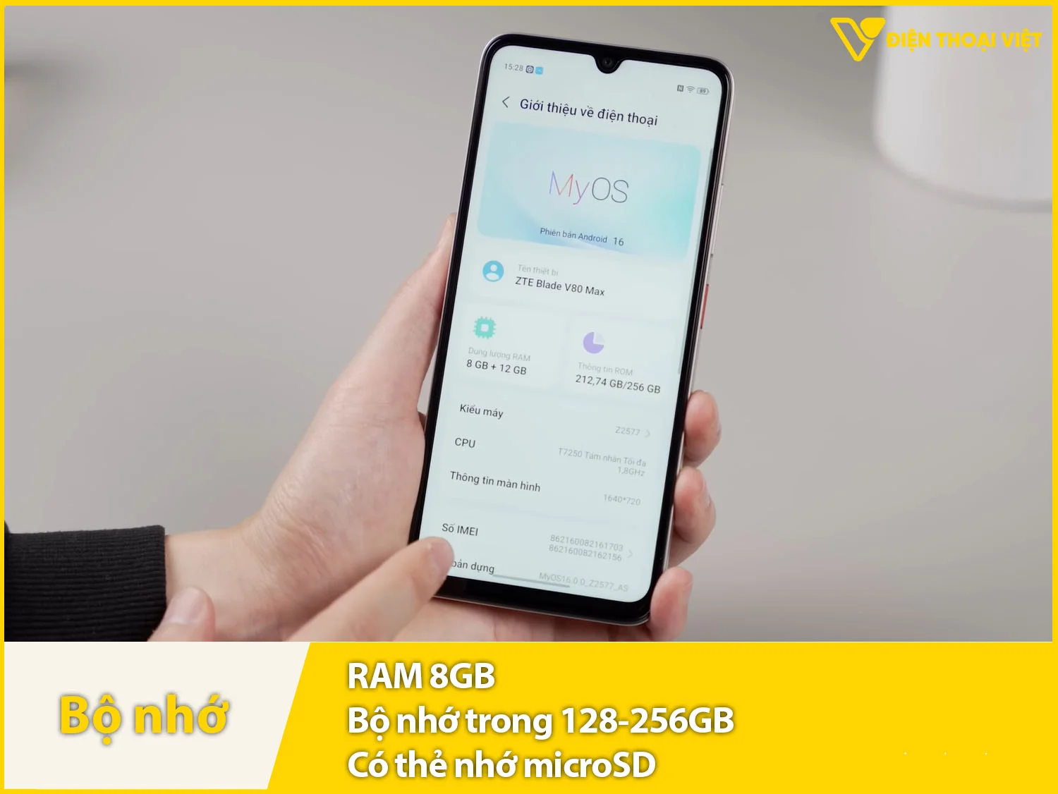 RAM 8GB & Bộ nhớ trong 128-256GB