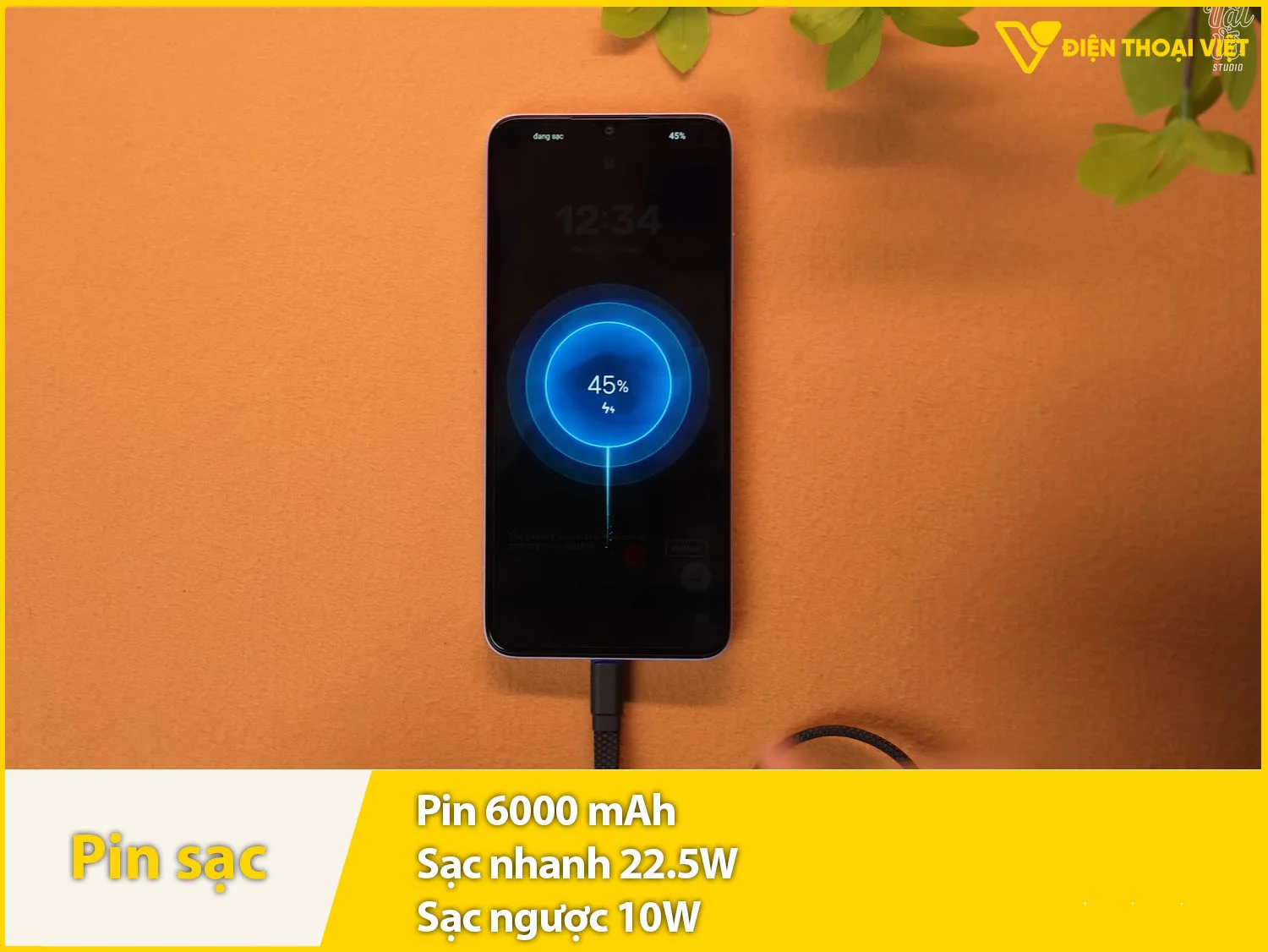 Pin 6000mAh & Sạc nhanh 22.5W