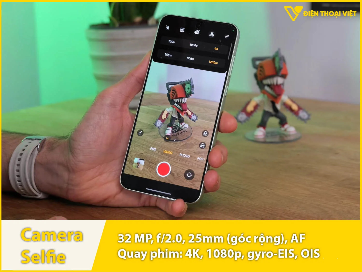 Camera selfie 32MP & quay video 4K